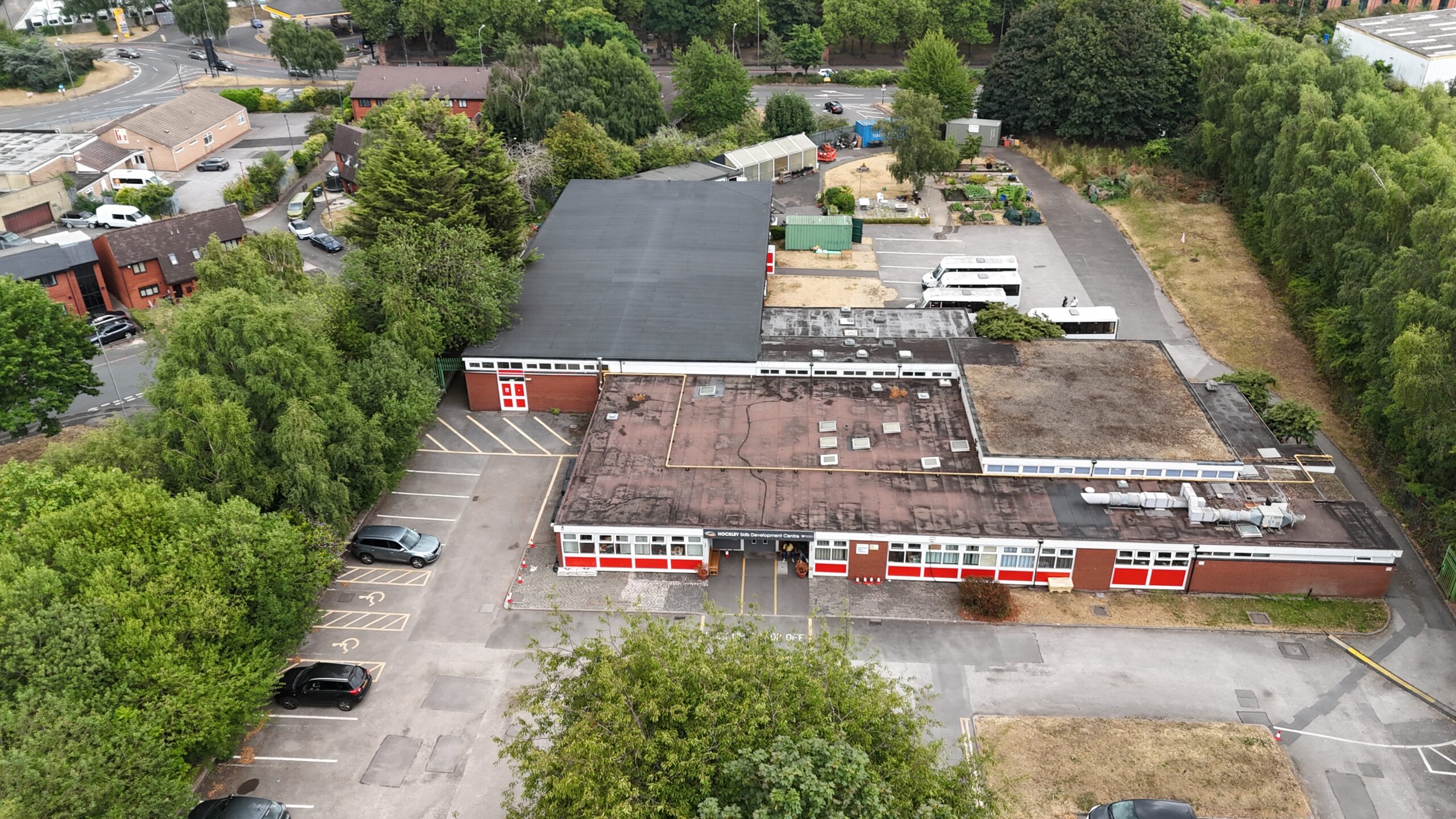 Drone survey of commercial flat roof
